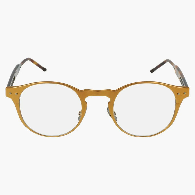 Bottega Veneta Round-frame Aluminium Sunglasses Bronze/havana/transparent (bv0180o-30002475-003)