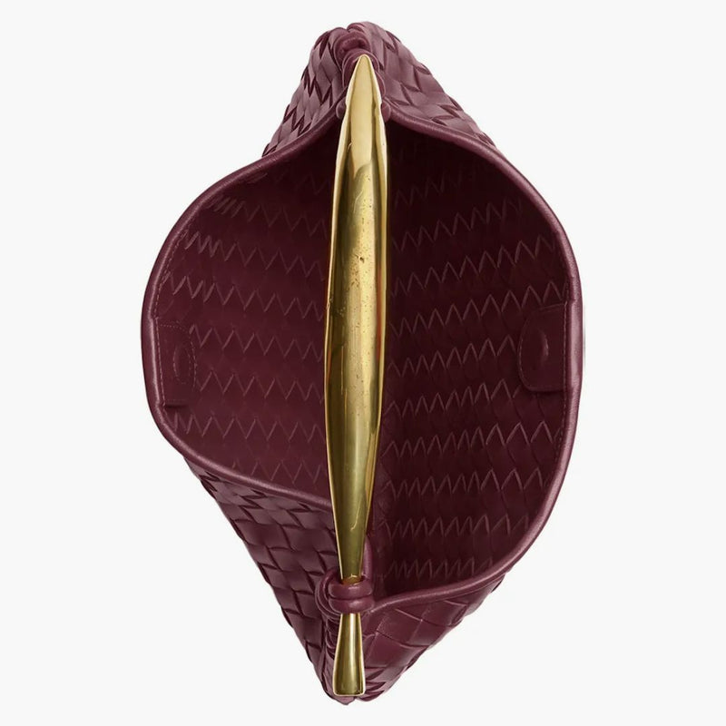 Bottega Veneta Sardine Intrecciato Top Handle Small Barolo