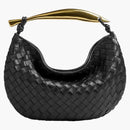 Bottega Veneta Sardine Intrecciato Top Handle Small Black