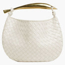 Bottega Veneta Sardine Intrecciato Mango superior Pequeña tiza