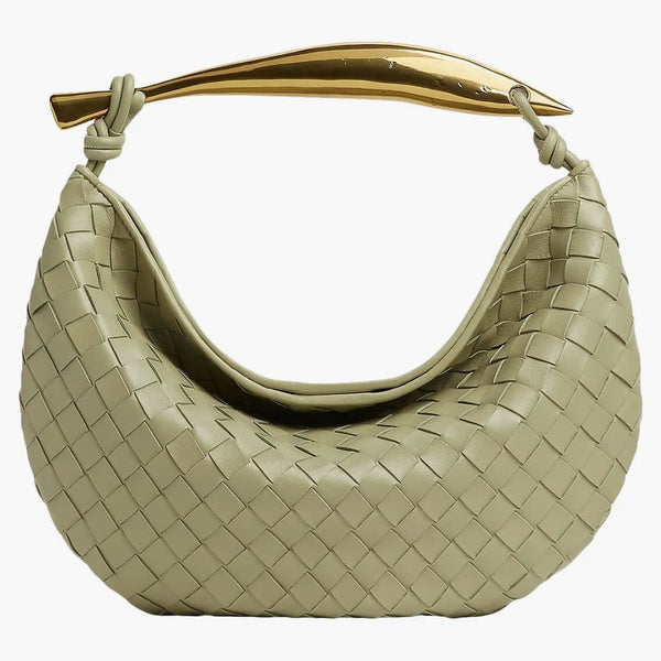 Bottega Veneta Sardine Intrecciato Top Handle Small Travertine