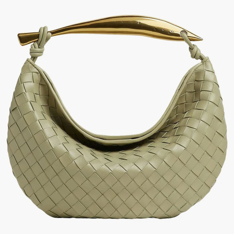 Bottega Veneta Sardine Intrecciato Top Handle Small Travertine