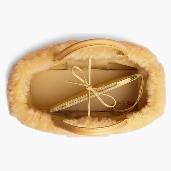 Bottega Veneta Shearling Arco Dead Small Intrecciato Teddy