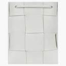 Bottega Veneta Small Cassette Bucket Bag White