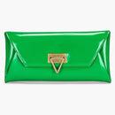 Bottega Veneta Small Point Lock Clutch Bag Green