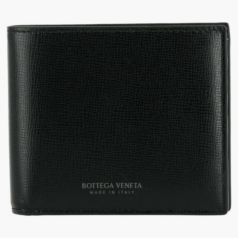 Bottega Veneta Stamped Logo Bifold Wallet Black/silver