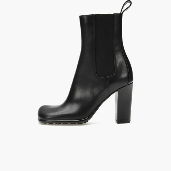 Bottega Veneta Storm Molded toe Leather Chelsea Boot Black (Women's)