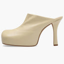 Bottega Veneta The Bold Square Toe Leather Platform Mule Cream (women's)