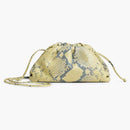 Bottega Veneta The Mini Pouch Snakeskin Print Kiwi/black