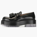 Bottega Veneta The Stilt Tasselled Platform Leather Loafer Black
