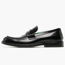 Bottega Veneta Tie Brushed Leather Loafer Black