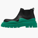 Bottega Veneta Tire Boot Mid Black Acid Turquoise