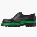 Bottega Veneta Tire Lace Up Leather Shoe Black Green