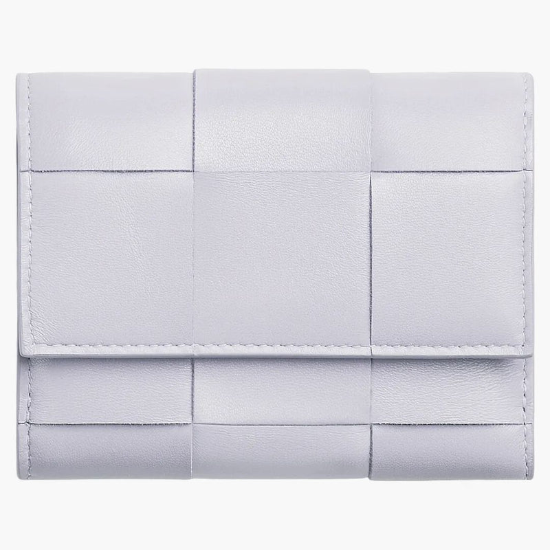 Bottega Veneta Tri-fold Zip Wallet Intreccio Mirth Washed