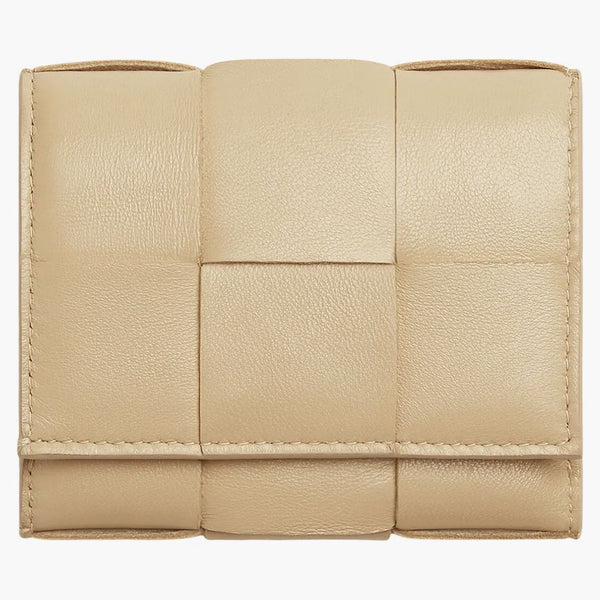 Bottega Veneta Tri-fold Zip Wallet Intreccio Porridge