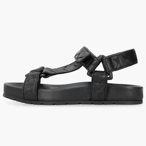Bottega Veneta Trip Slingback Sandals Black Leather (women's)