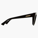 Bottega Veneta Visor Recycled Acetate Square Sunglasses Black/Gray (756333V2Q301049)