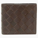 Bottega veneta plånbok intrecciato tvåfaldiga fondantbrun