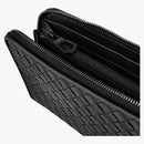 Bottega Veneta Wallet Intrecciato Zip Black