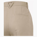 Bottega Veneta Wide Leg With Turn-up Cuffs Trousers Cream