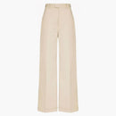 Bottega Veneta Wide Leg With Turn-up Cuffs Trousers Cream