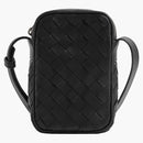 Bottega Veneta Zipped Phone Pouch Intrecciato Black