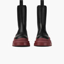 Bottega Venetta Tire Boot Black Maroon