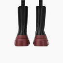 Bottega Venetta Tire Boot Black Maroon