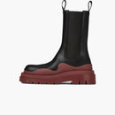 Bottega Venetta Tire Boot Black Maroon