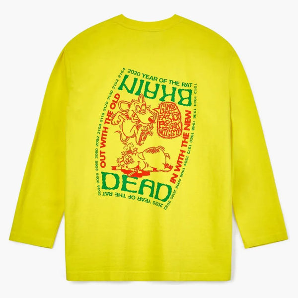 Brain Dead X Dover Street Market Year Of The Rat Long Sleeve T-shirt Lemon