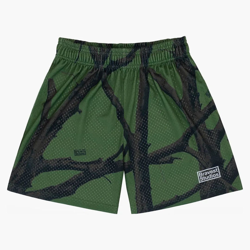 Bravest Studios Tree Camo Shorts Green