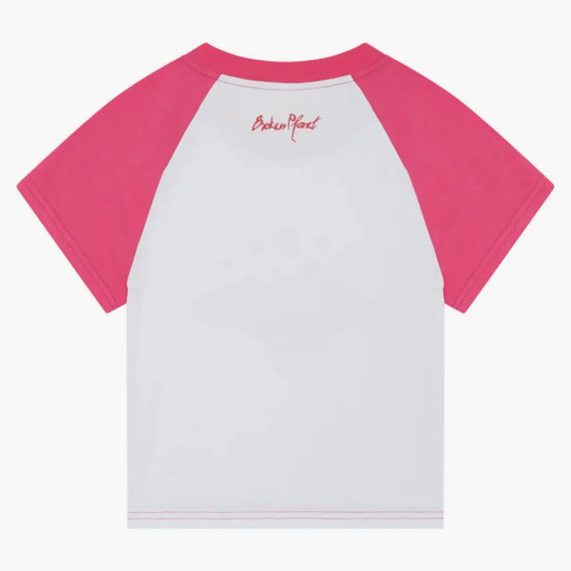 Broken Planet Baby Tee Snow White/Pink