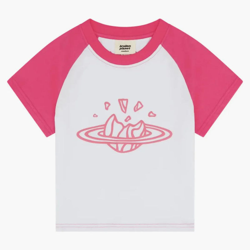 Broken Planet Baby Tee Snow White/Pink