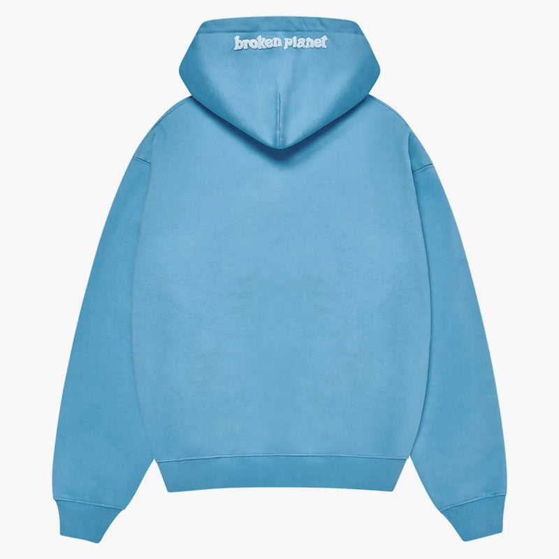 Broken Planet Zip-Up Hoodie Light Blue