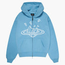 Broken Planet Zip-Up Hoodie Light Blue