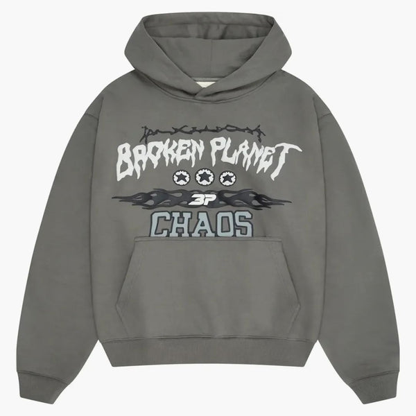 Broken Planet Chaos Hoodie Gunmetal Grey
