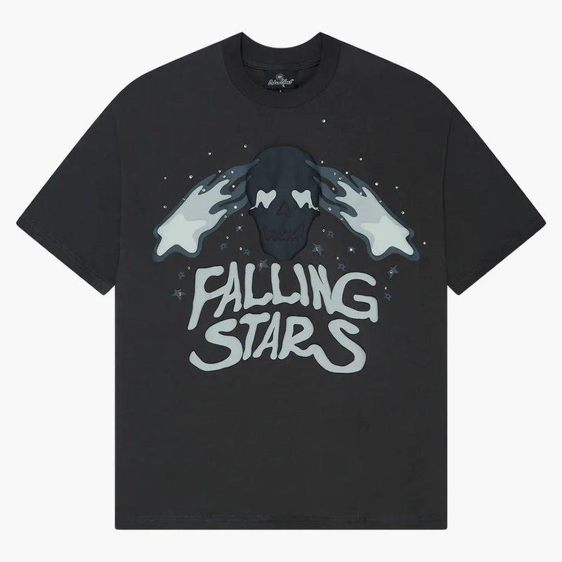 Broken Planet Falling Stars T-shirt saze černé