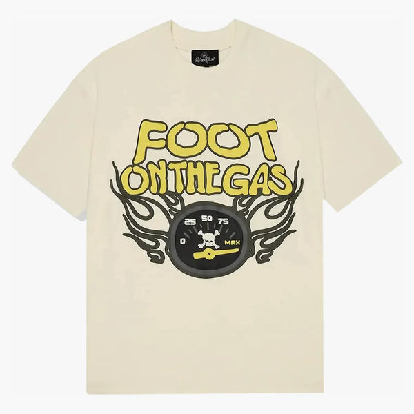 Broken Planet Foot On The Gas T-shirt Vanilla White