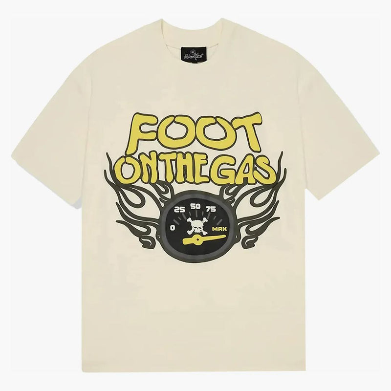 Broken Planet Foot On The Gas T-shirt Vanilla White