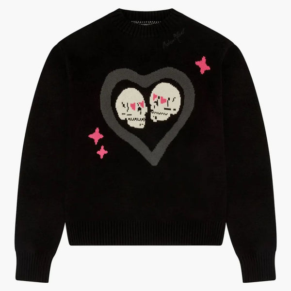 Los corazones del planeta roto están hechos para ser roto suéter de punto Midnight Black
