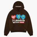 Broken Planet It Starts with Luv Hoodie Mocha Brown