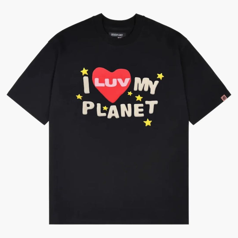 Zlomená planeta luv moje planeta tričko Midnight Black