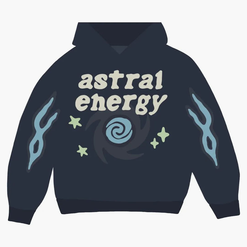 Zlomená planeta astrální energie mikina Outer Space Blue