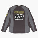 Té de manga larga/gris de manga de fútbol de planeta roto