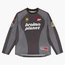 Té de manga larga/gris de manga de fútbol de planeta roto