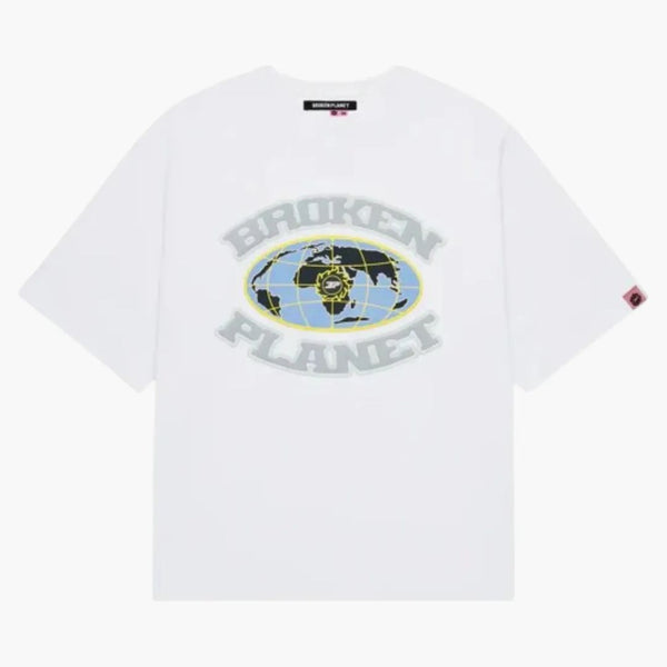 Broken Planet Market Grid T Shirt Snow White
