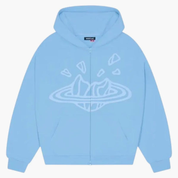 Broken Planet Market Sky Blue Zip Up Hoodie Sky Blue