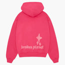 Broken Planet Monochrome Hoodie Fuchsia Pink