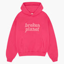 Broken Planet Monochrome Hoodie Fuchsia Pink