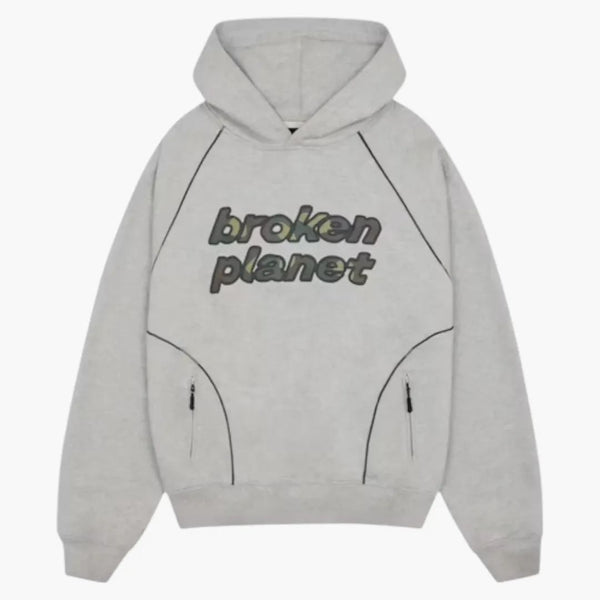 Broken Planet Performance Hoodie Heather Grey